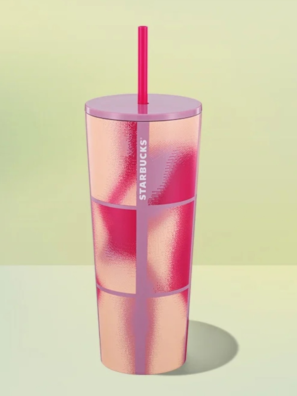 Starbucks Geometric Airbrush Cold Cup From The Spring 2025 Collection New
